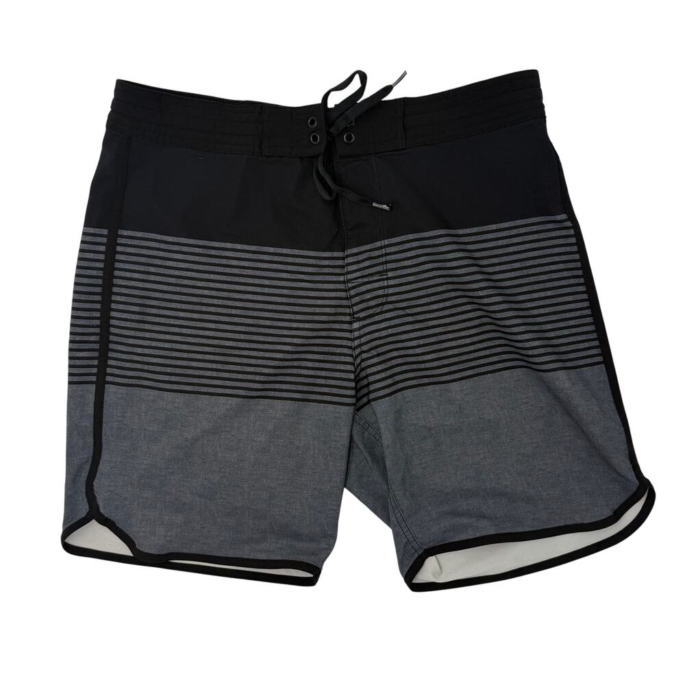 Old Navy | Swim Trunks | Men’s Large (32) | Gray/Black Panel | Drawcord Waist
